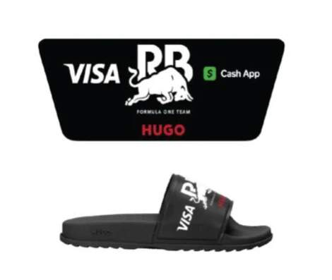 Visa Cash App RB pantofle black logo F1 Team 2025