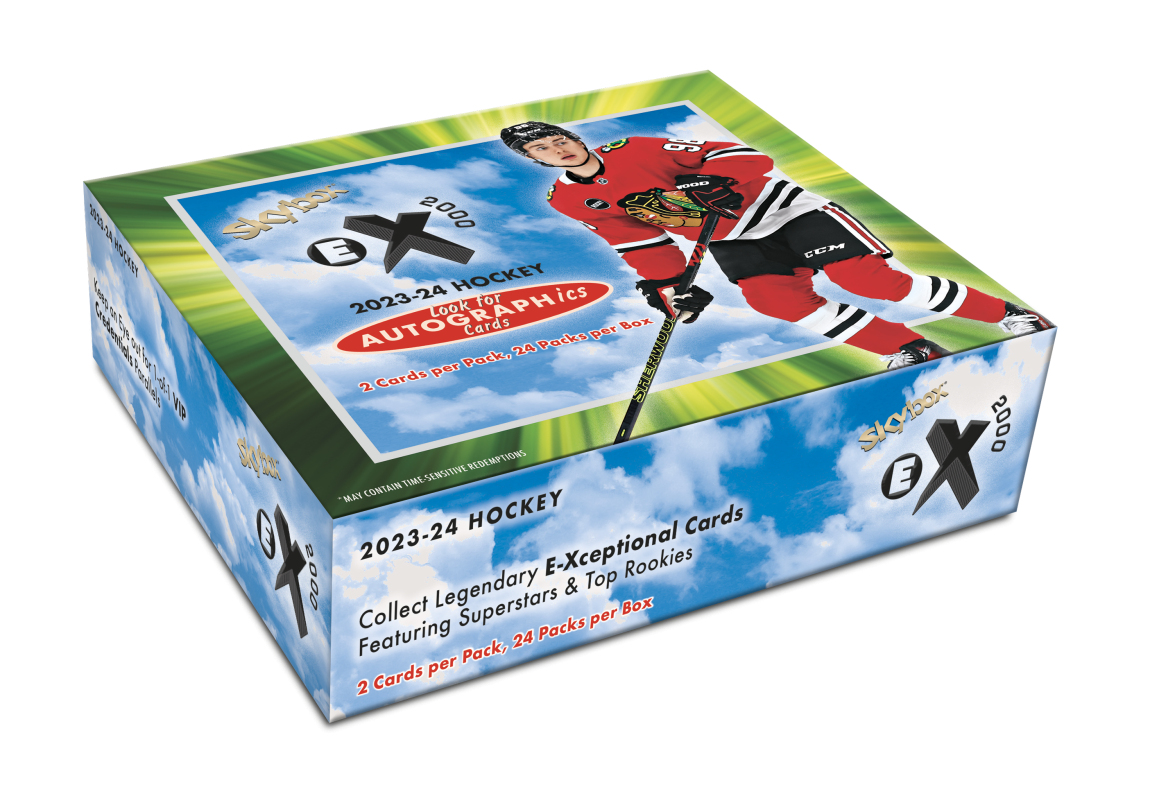 NHL boxy hokejové karty NHL 2023-24 Upper Deck Skybox E-X 2000 Hockey Hobby Box