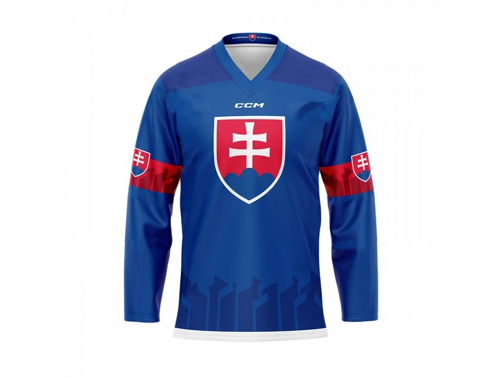 Hokejové reprezentace hokejový dres Slovakia Juraj Slafkovský #20 CCM Hockey fan blue