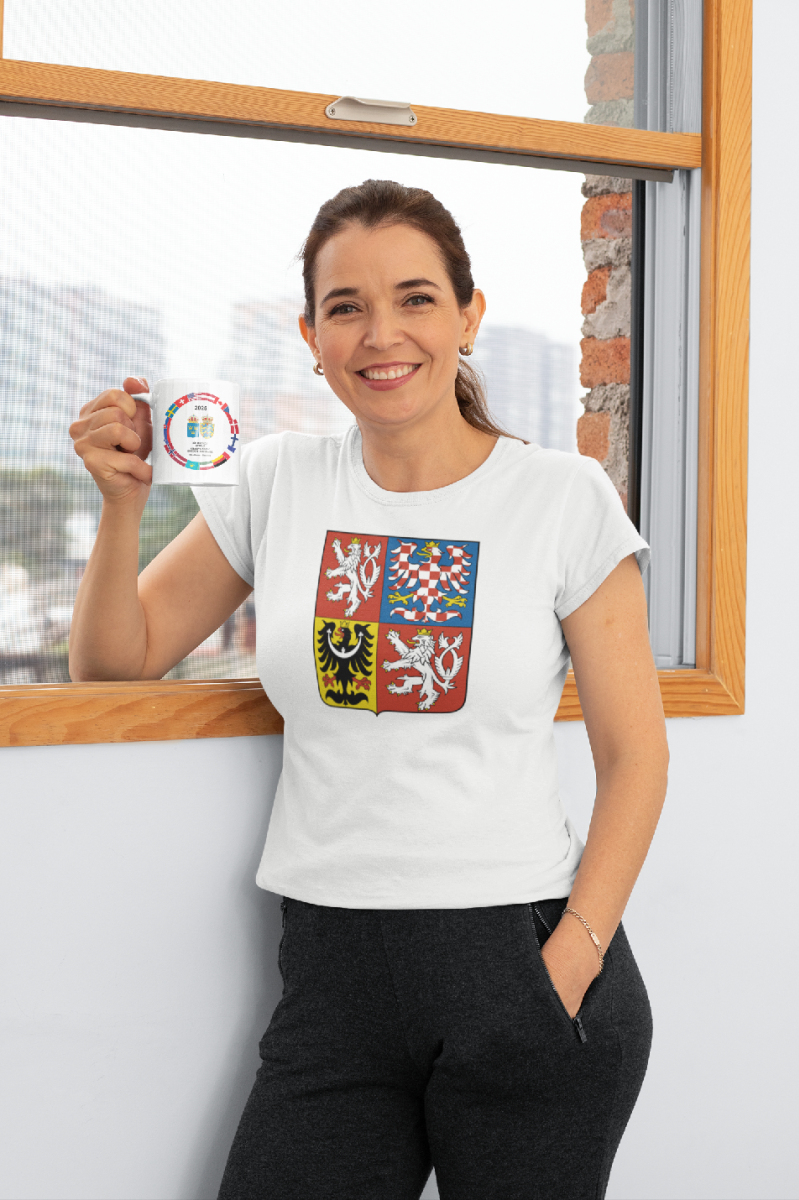 Hokejové reprezentace dámské tričko Czech republic Roman Červenka #10 National Emblem 2025 white