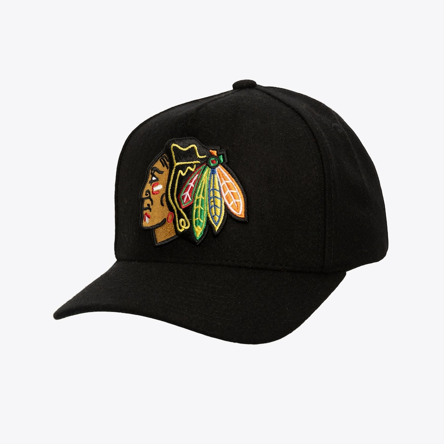 Chicago Blackhawks čepice flat kšiltovka Kicking Wool Pro Strapback