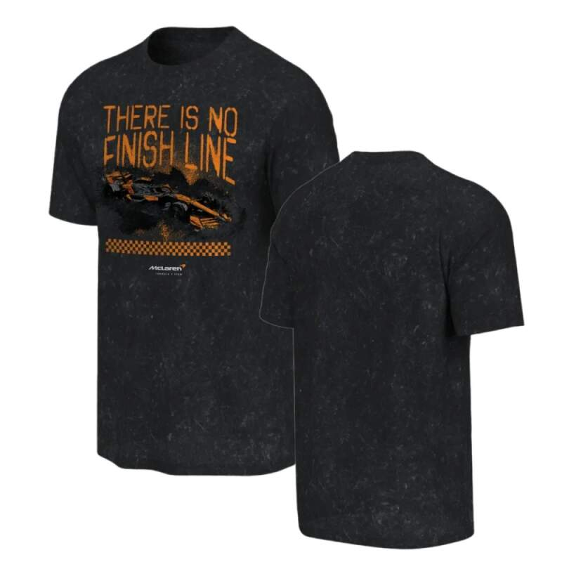 Mclaren Honda pánské tričko NE Finish line black F1Team 2025