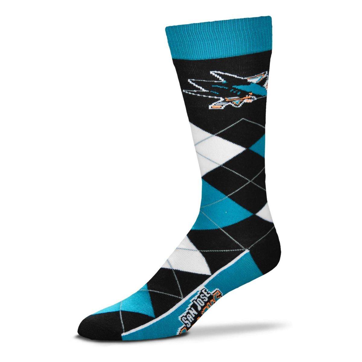 San Jose Sharks ponožky graphic argyle lineup socks