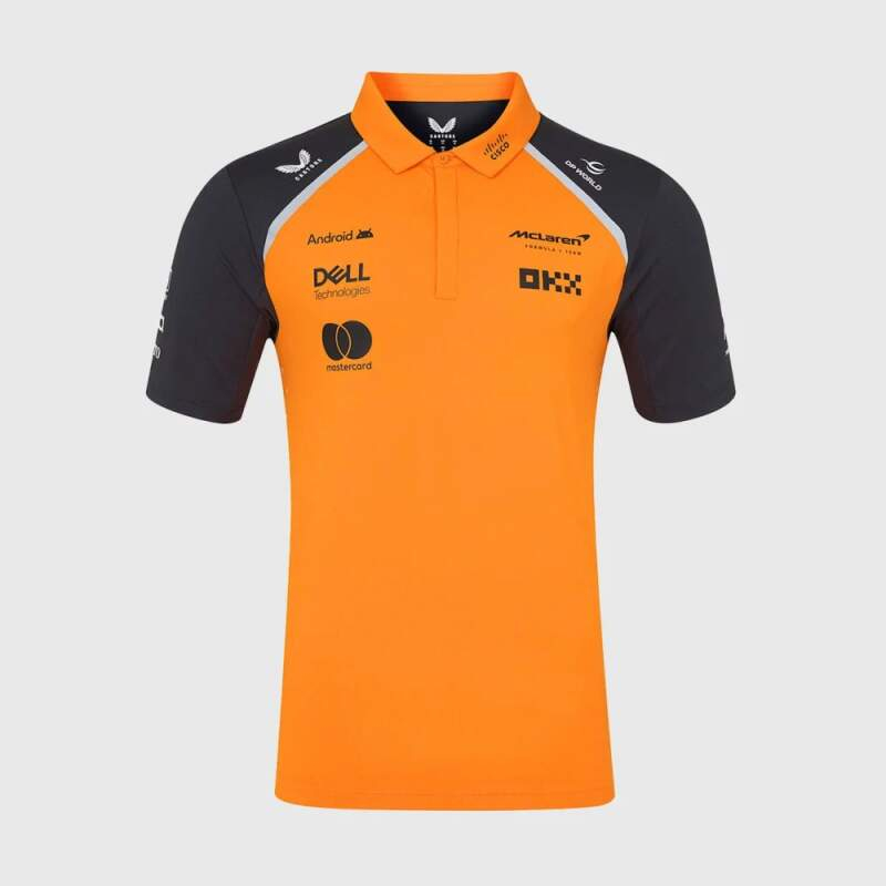 Mclaren Honda pánské polo tričko official Teamline Replica orange F1 Team 2025