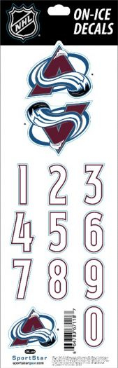 Colorado Avalanche samolepky Decals Burgundy