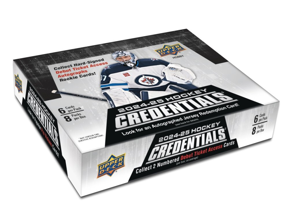 NHL boxy hokejové karty NHL 2024-2025 Upper Deck Credentials Hobby Box