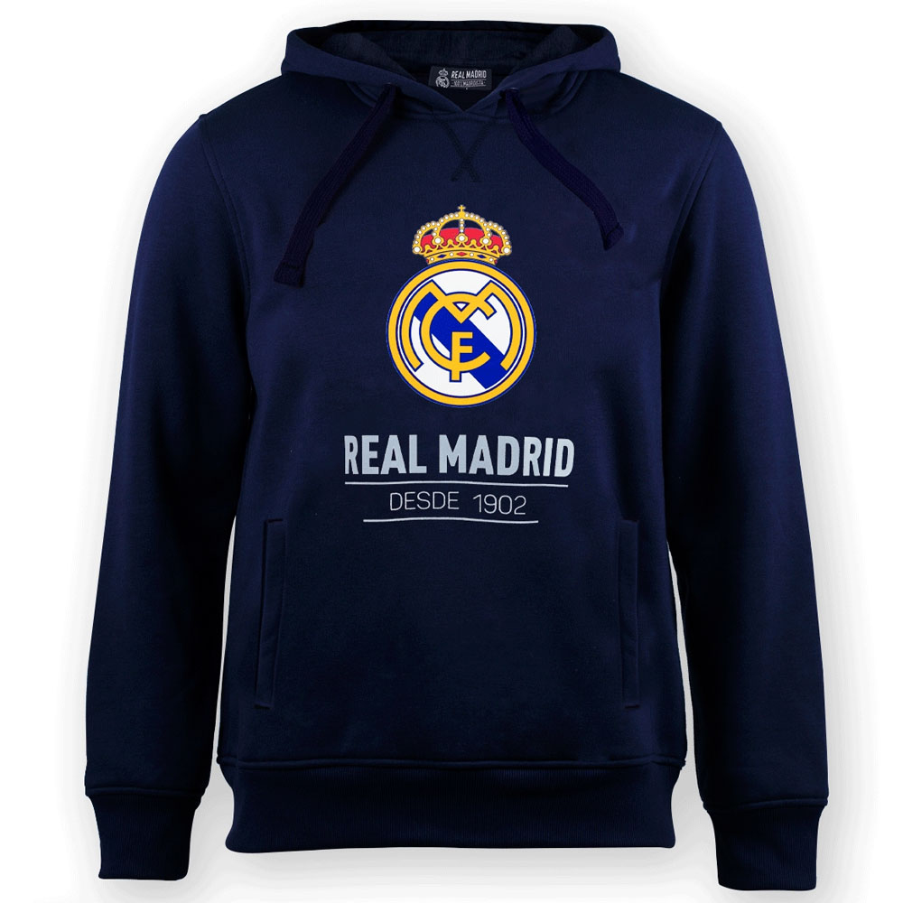 Real Madrid pánská mikina s kapucí No25 Crest navy