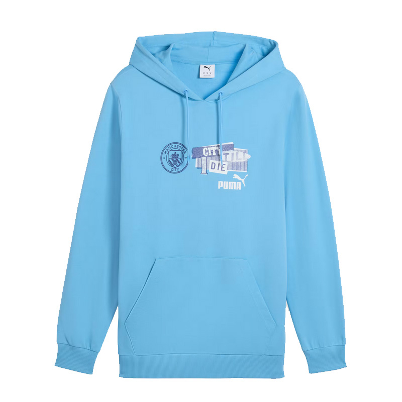 Manchester City pánská mikina s kapucí ftblNRGY blue