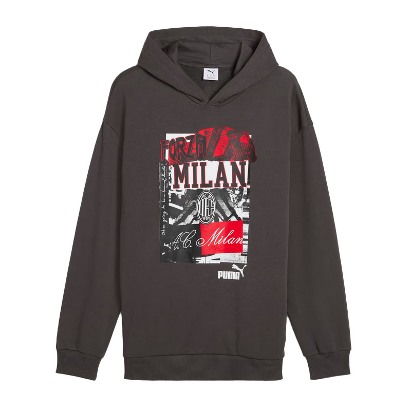 AC Milan pánská mikina s kapucí ftblNRGY gray