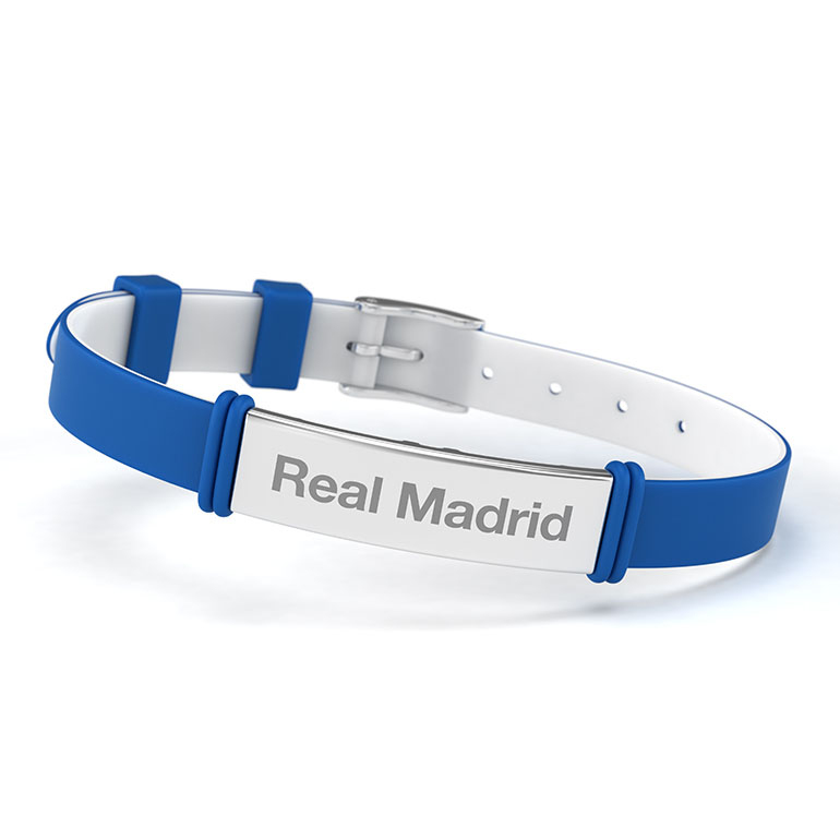 Real Madrid silikonový náramek fashion blue