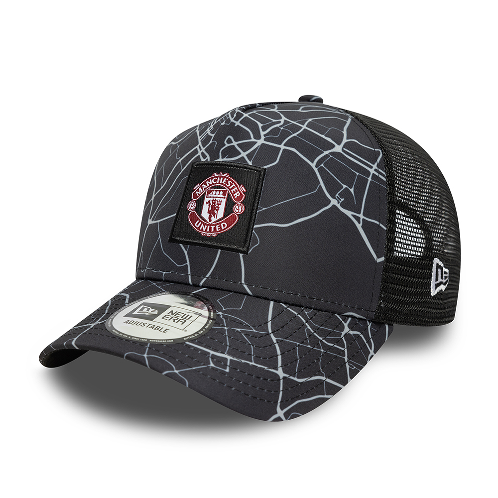Manchester United čepice baseballová kšiltovka 9Forty Trucker Camo black