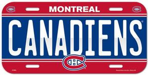 Montreal Canadiens cedule na zeď License Plate Banner
