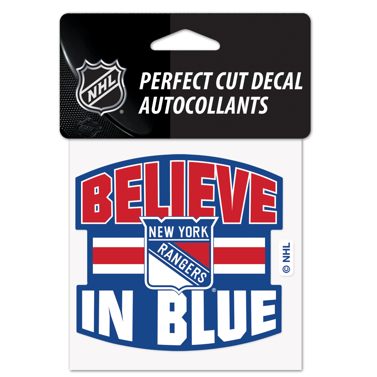 New York Rangers samolepka Perfect Cut Decal SLOGAN