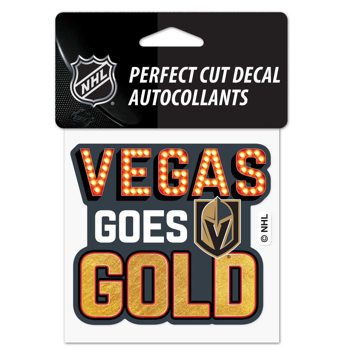 Vegas Golden Knights samolepka Perfect Cut Decal SLOGAN