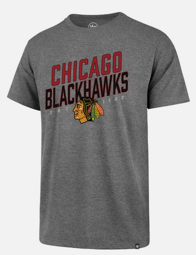 Chicago Blackhawks pánské tričko 47 Established Club gray