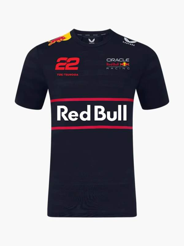Red Bull Racing pánské tričko Yuki Tsunoda official Teamline Replica navy F1 Team 2025
