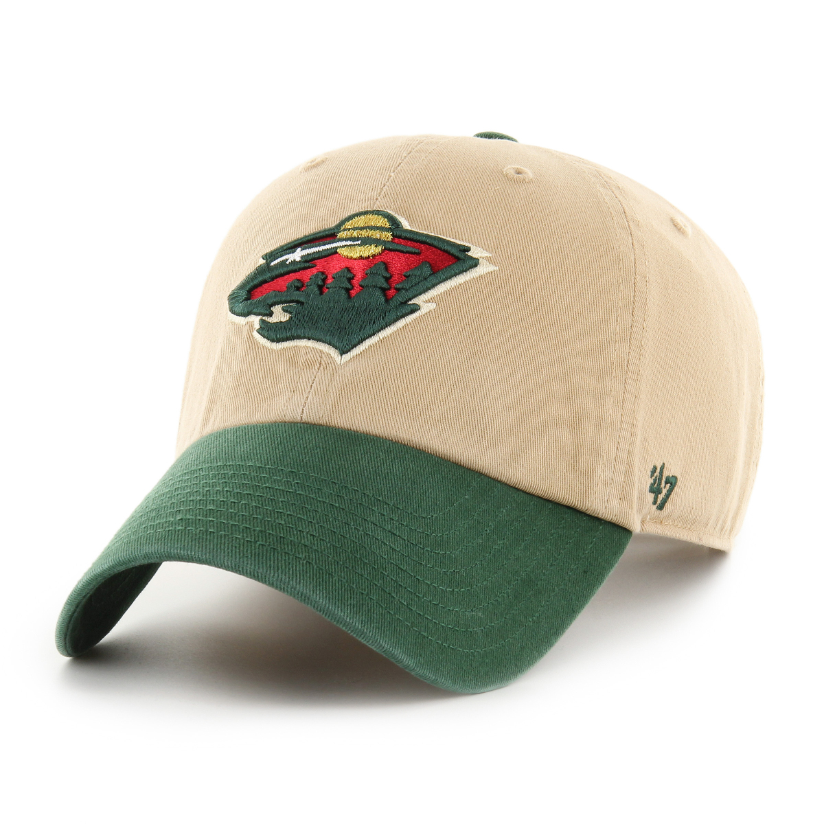 Minnesota Wild čepice baseballová kšiltovka Two Tone 47 CLEAN UP w/ No Loop Label
