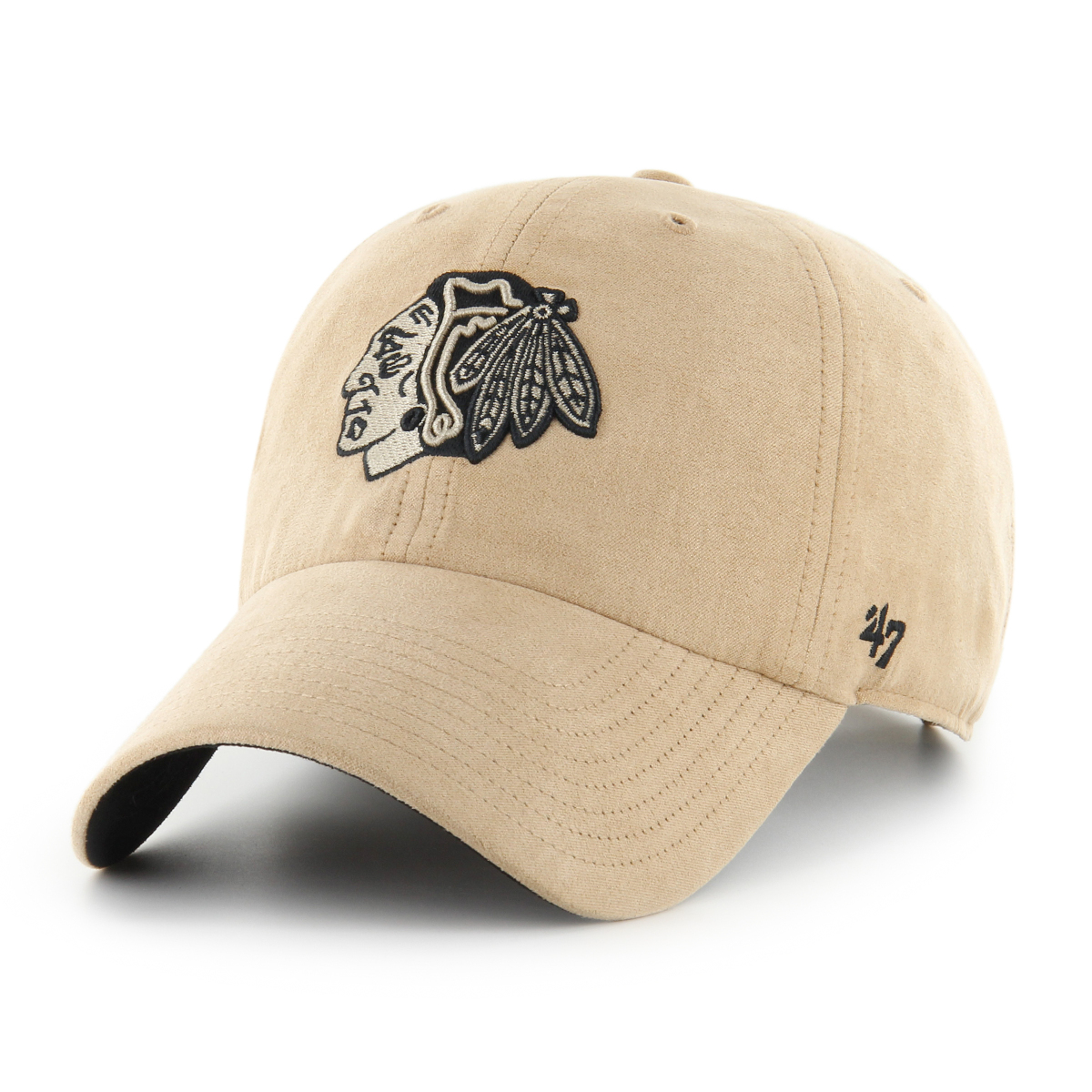 Chicago Blackhawks čepice baseballová kšiltovka Ballpark Suede 47 CLEAN UP
