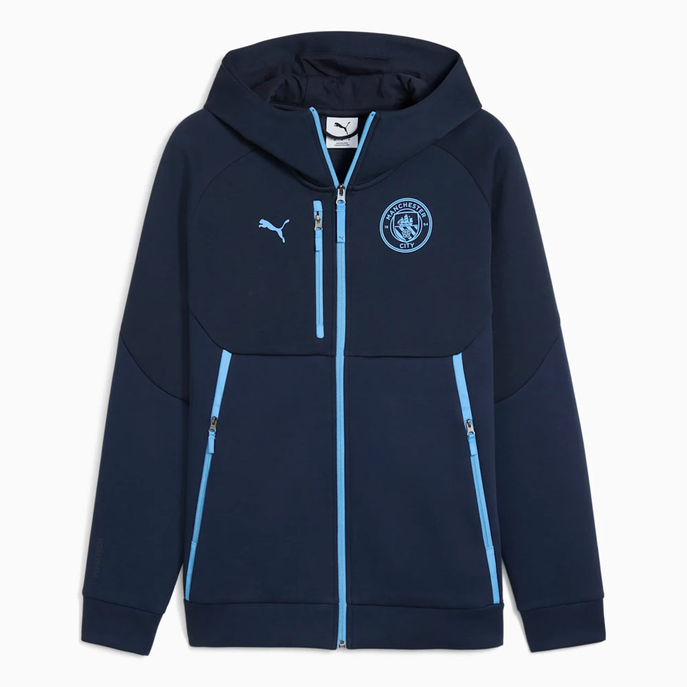 Manchester City pánská mikina s kapucí Pumatech navy