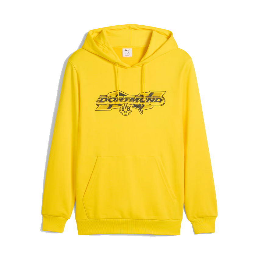 Borussia Dortmund pánská mikina s kapucí FtblCulture yellow