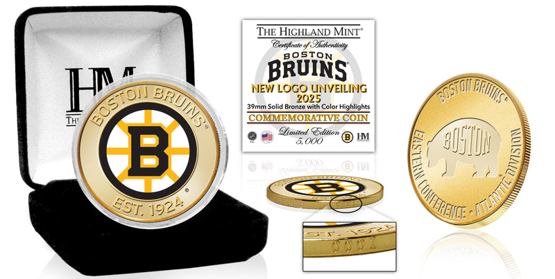 Boston Bruins sběratelská mince New Logo 2025 Bronze Coin