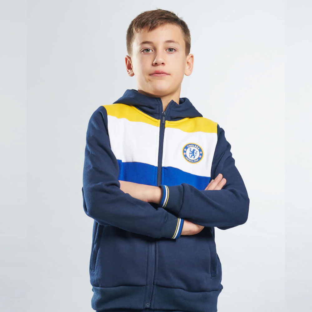 FC Chelsea dětská mikina s kapucí Full Zip colour