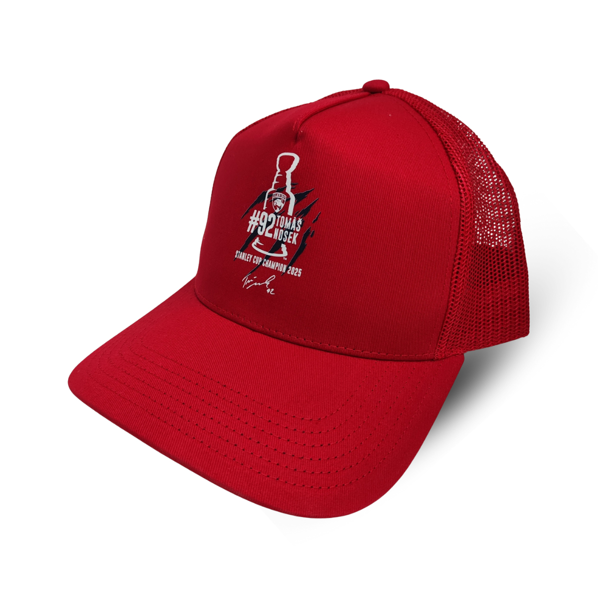 Florida Panthers čepice baseballová kšiltovka Tomáš Nosek #92 Stanley Cup Champion 2025 red