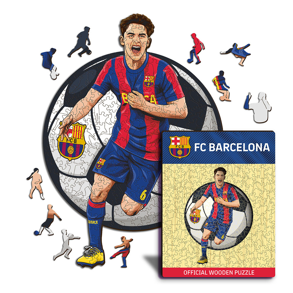 FC Barcelona dřevěné puzzle Gavi 270 pcs