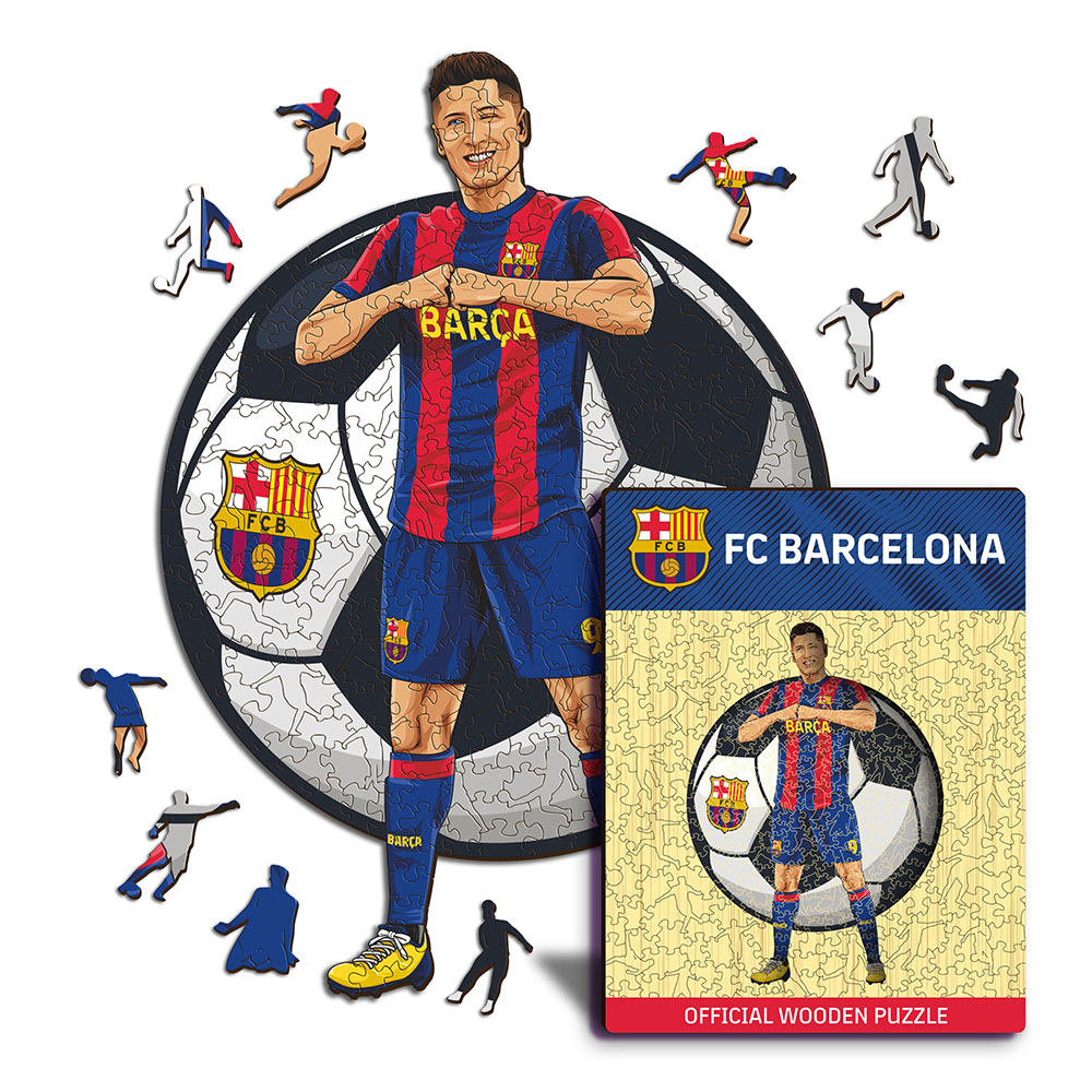 FC Barcelona dřevěné puzzle Lewandowski 500 pcs