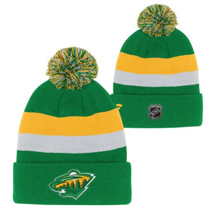 Minnesota Wild dětská zimní čepice Cuffed Beanie With Pom