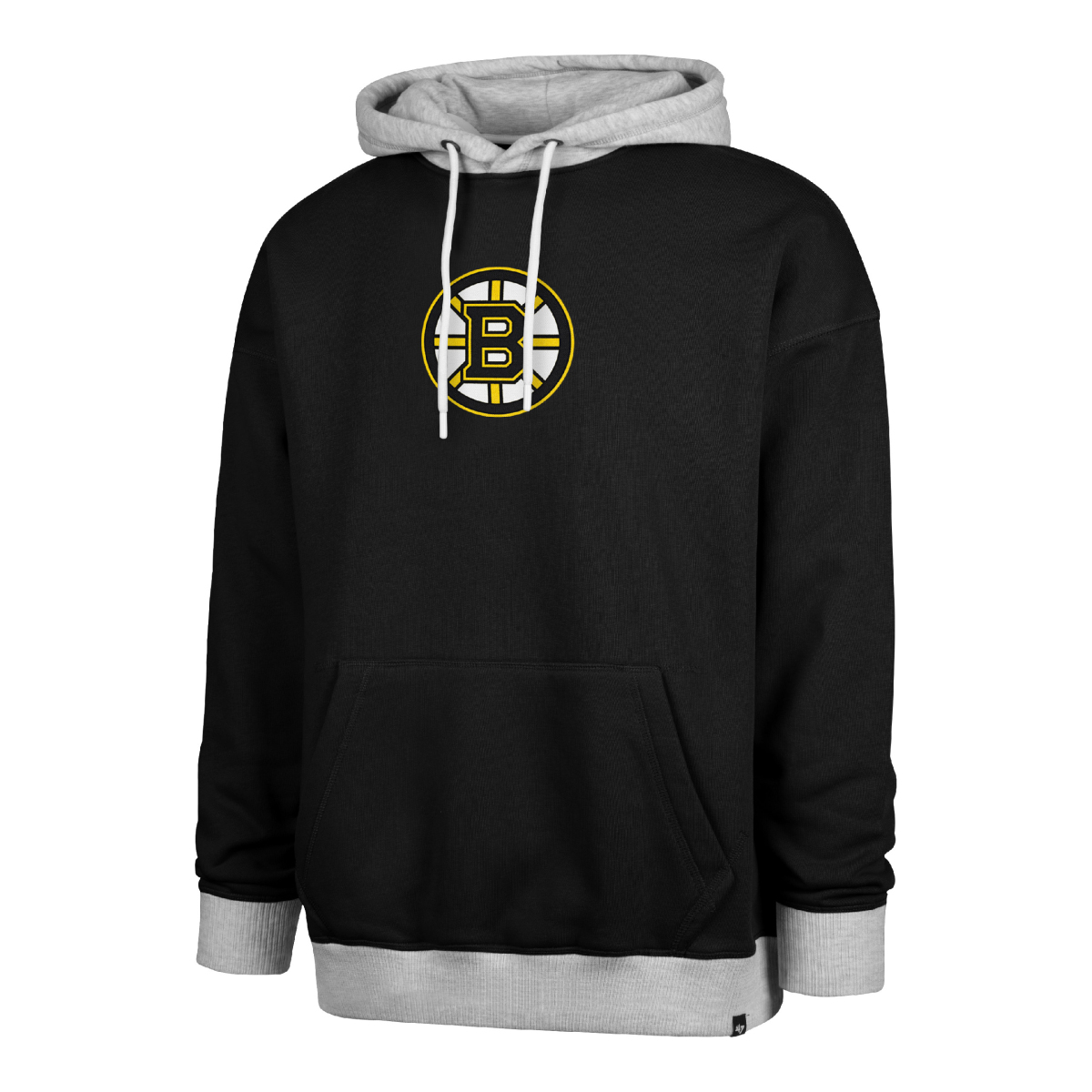 Boston Bruins pánská mikina s kapucí 47 Patch Drop Shoulder Hood black