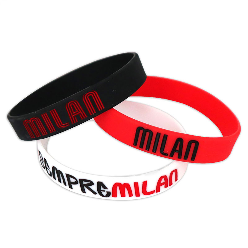 AC Milan gumový náramek 3pack Silicone