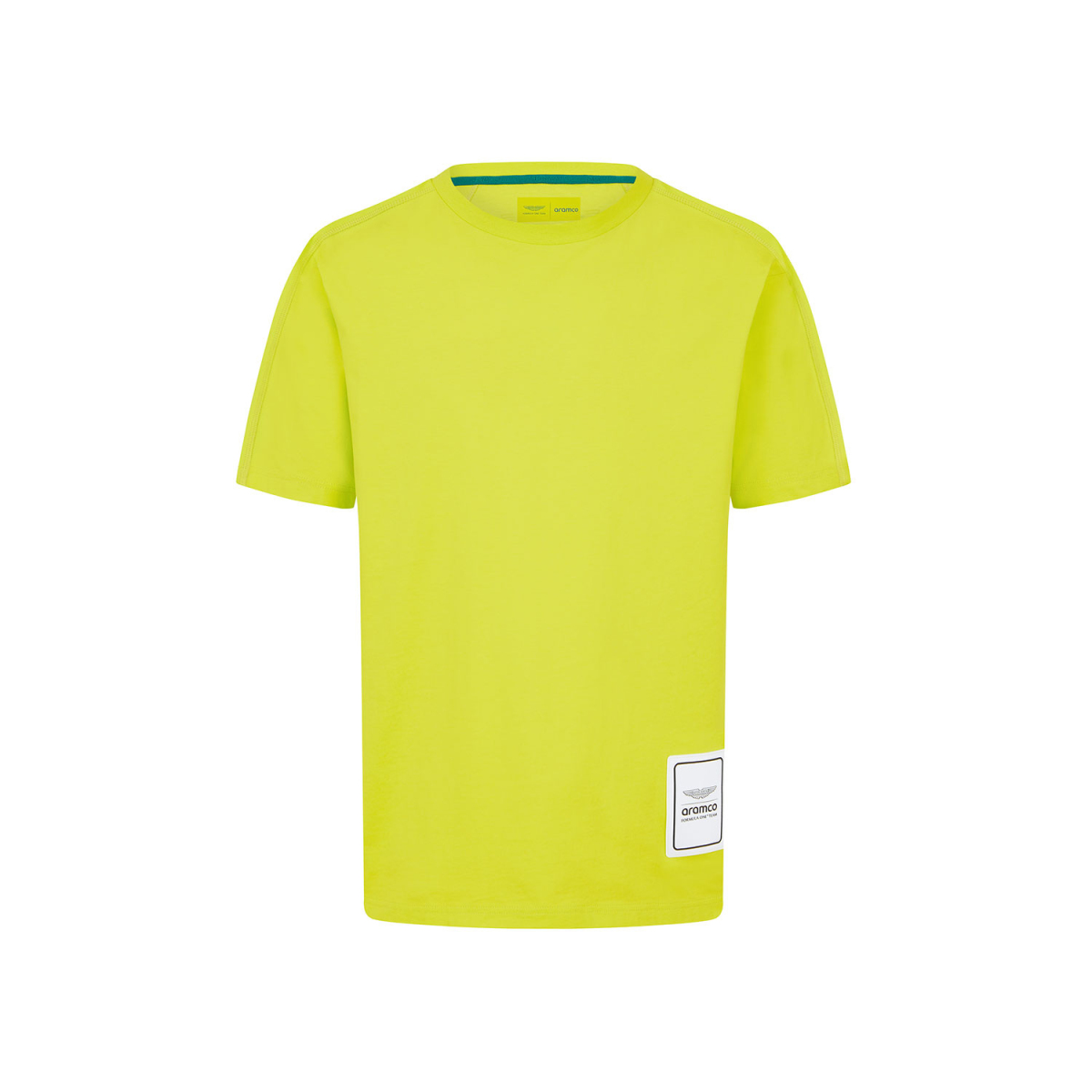 Aston Martin pánské tričko Logo Lime F1 Team 2024