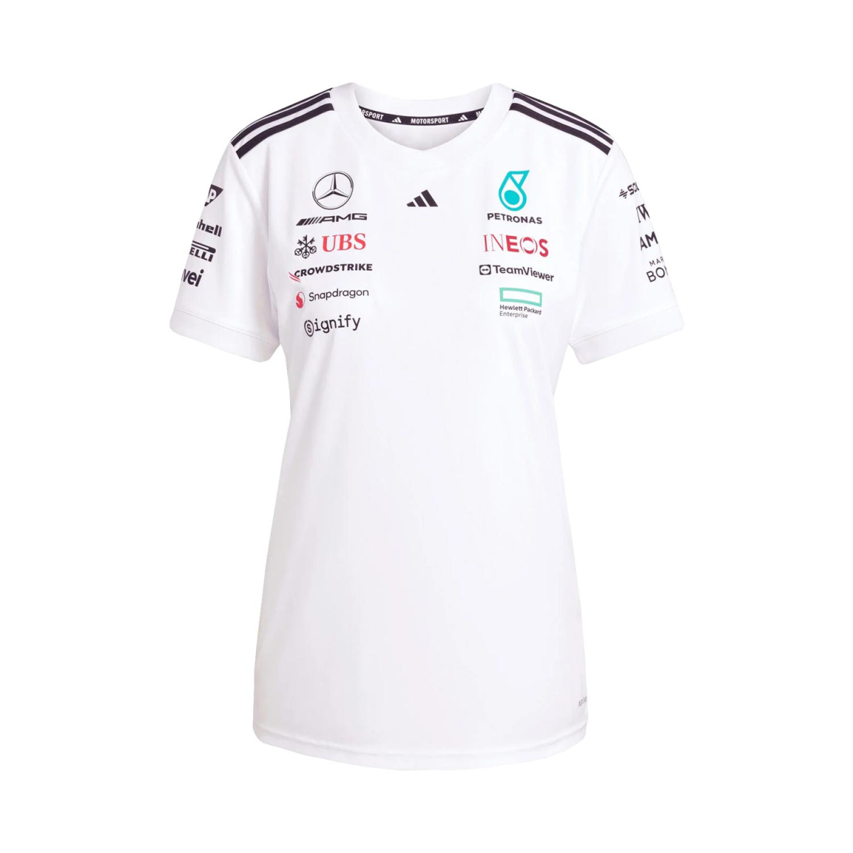 Mercedes AMG Petronas dámské tričko official Teamline Replica white F1 Team 2025