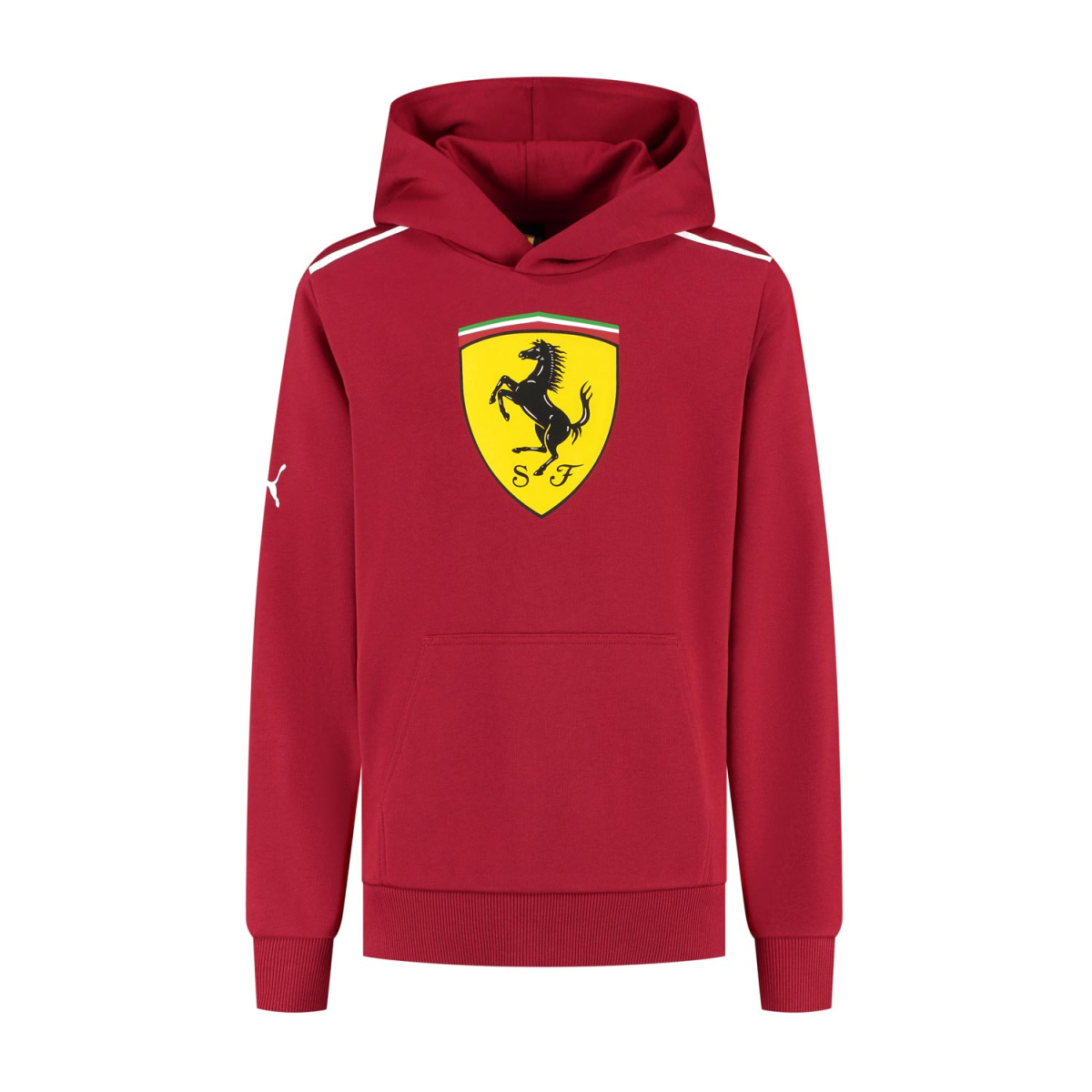 Ferrari dětská mikina s kapucí Shield red F1 Team 2025