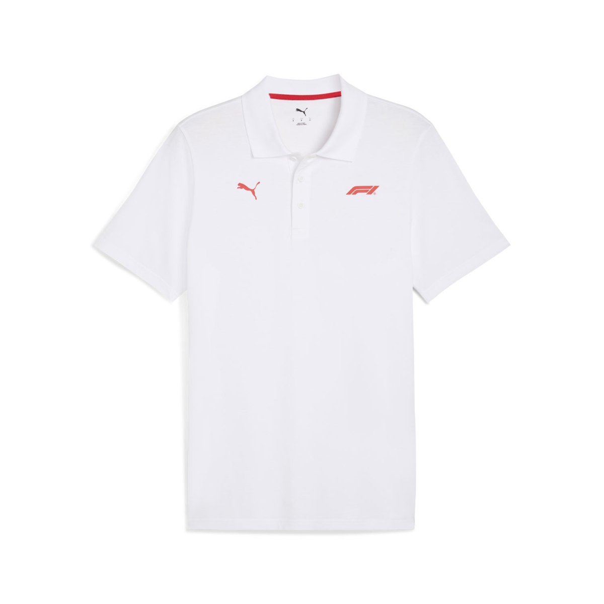 Formule 1 pánské polo tričko small logo white F1 Team 2025
