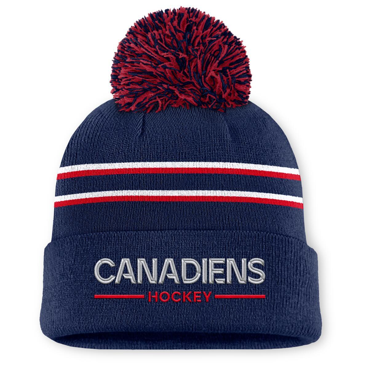 Montreal Canadiens dámská zimní čepice Authentic Pro W/Cap Cuffed Pom Beanie
