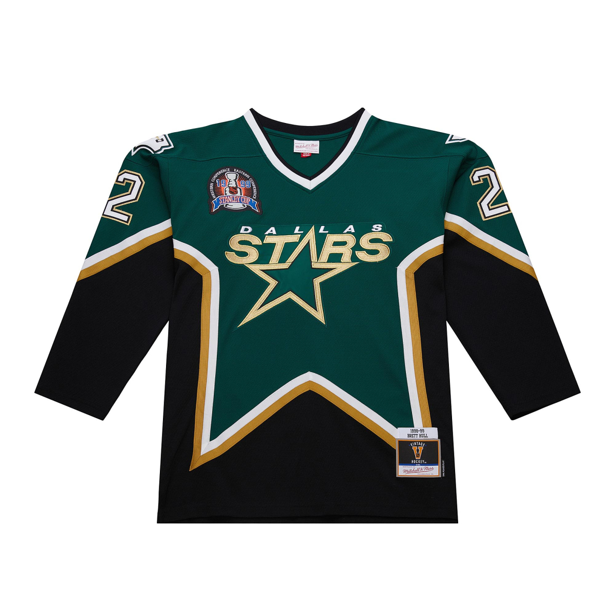 Dallas Stars hokejový dres Brett Hull 1998 NHL Dark Alternate Jersey