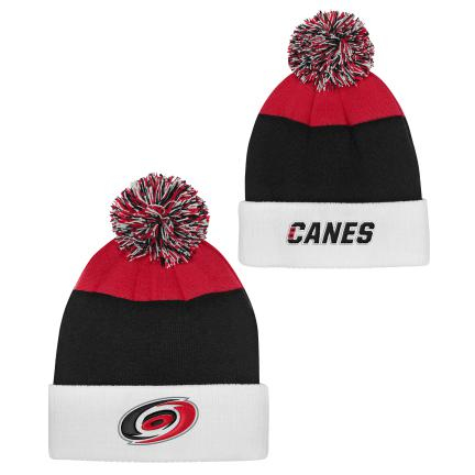 Carolina Hurricanes dětská zimní čepice Essentials Cuffed Knit W Pom