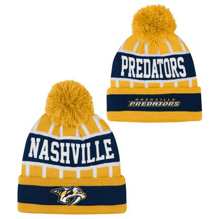 Nashville Predators dětská zimní čepice Go Fast Cuffed Knit W Pom
