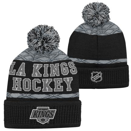 Los Angeles Kings dětská zimní čepice Puck Pattern Cuffed Pom