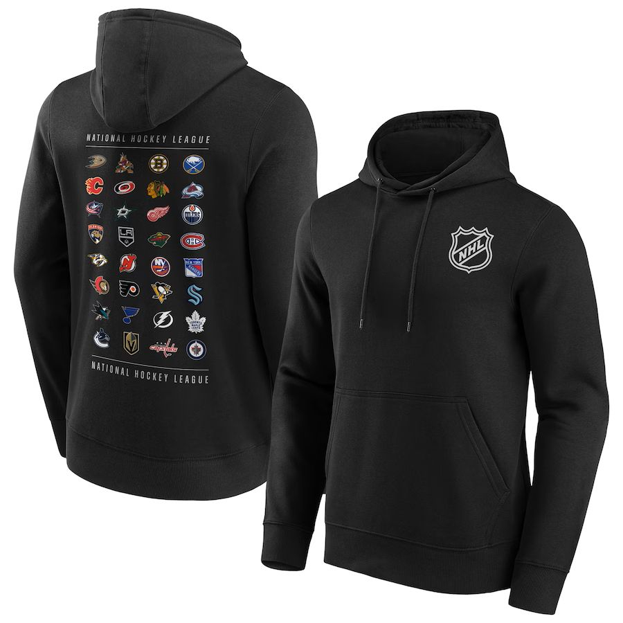 NHL produkty pánská mikina s kapucí All Team Graphic black