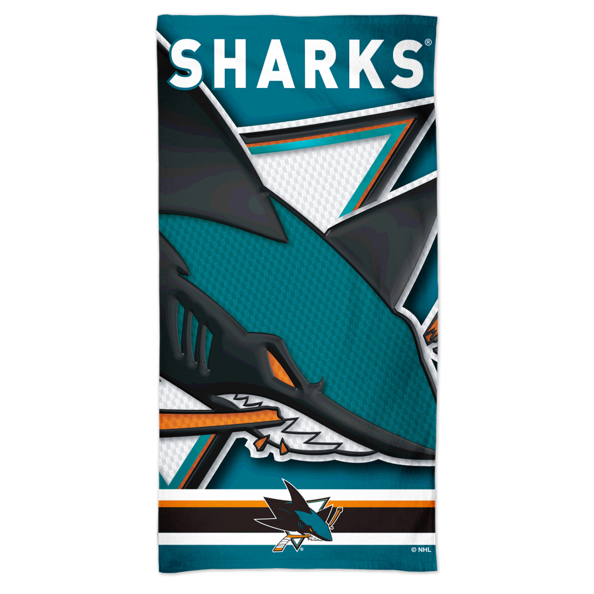 San Jose Sharks osuška Spectra Beach Towel