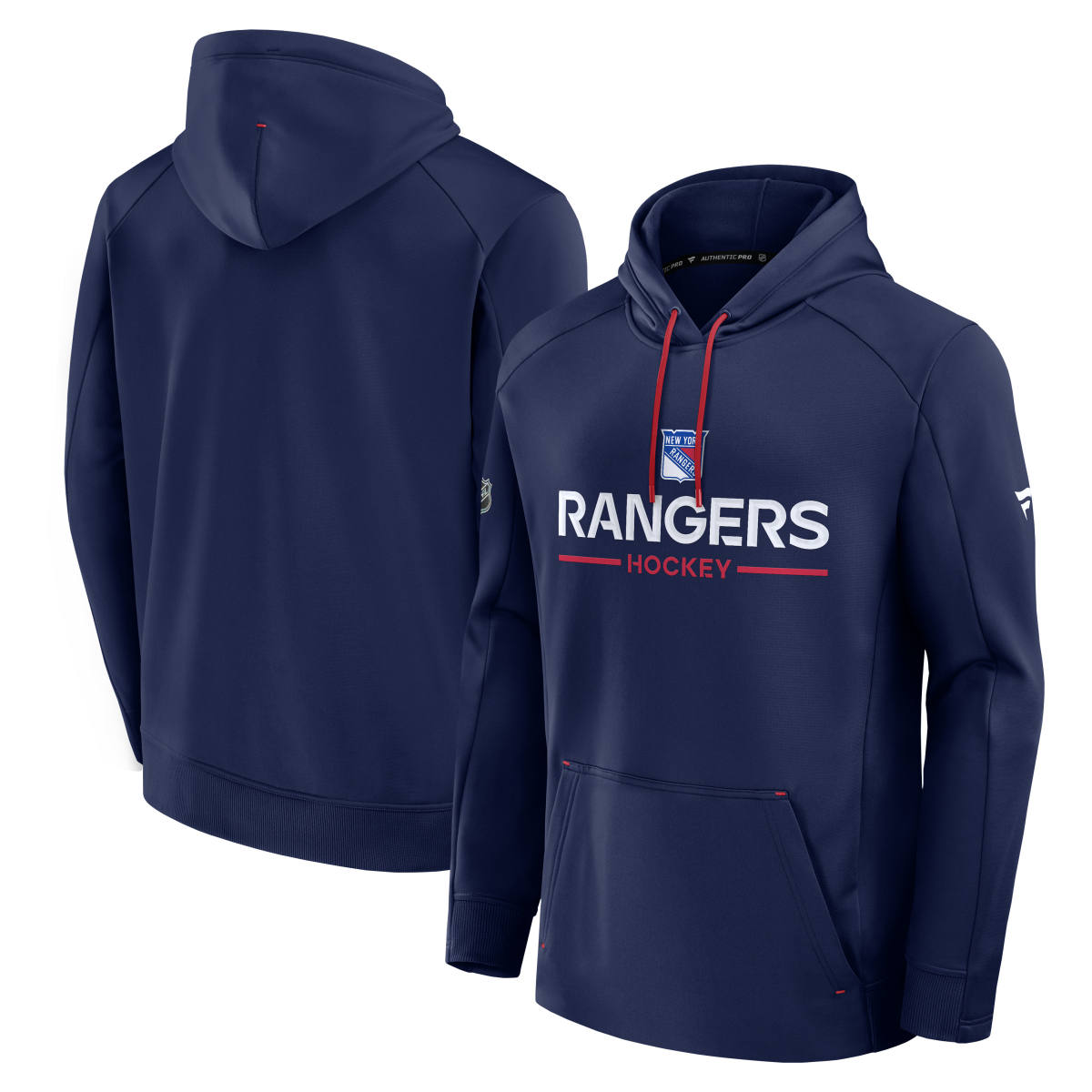 New York Rangers pánská mikina s kapucí Authentic Pro Rink Poly Fleece POH