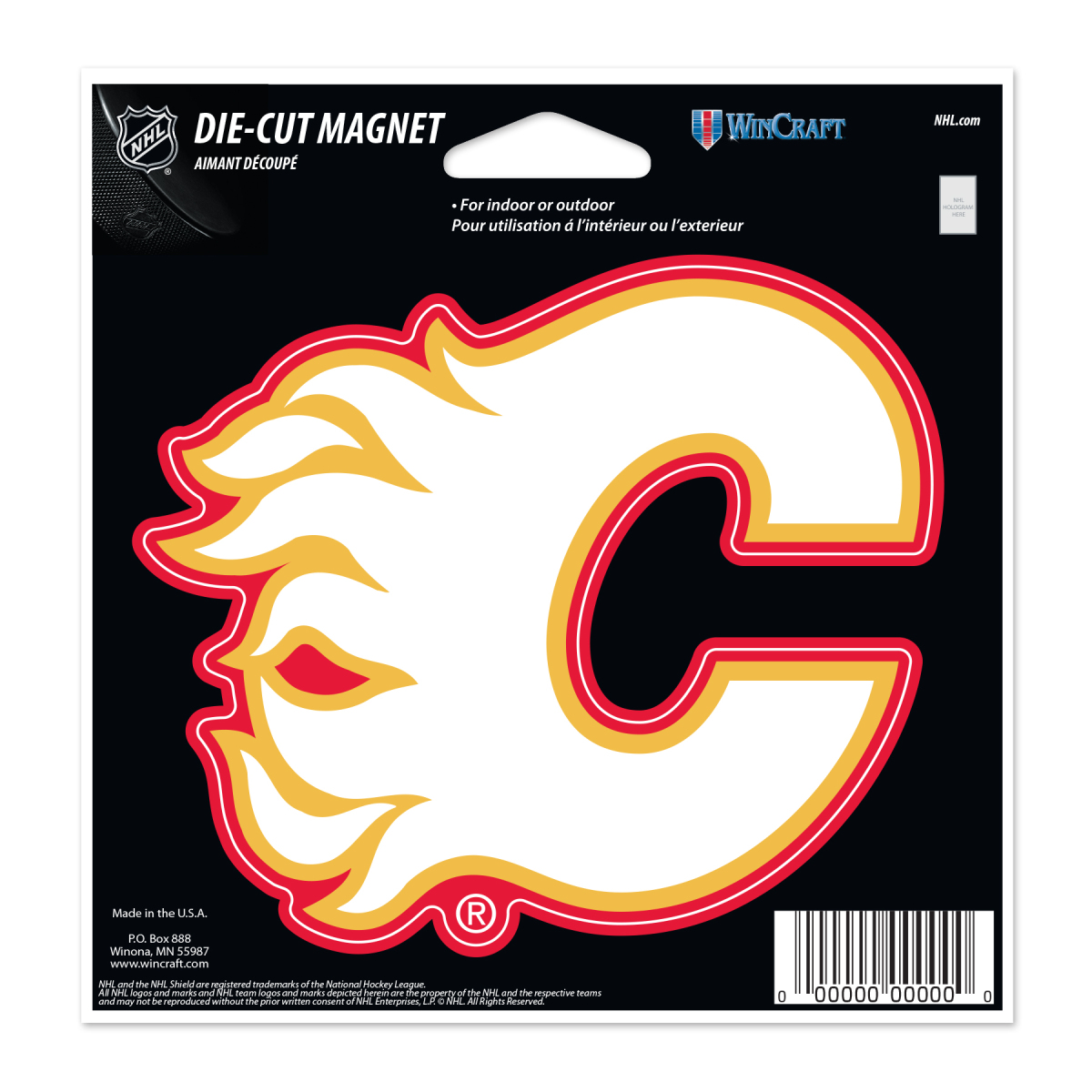 Calgary Flames magnetka Die Cut
