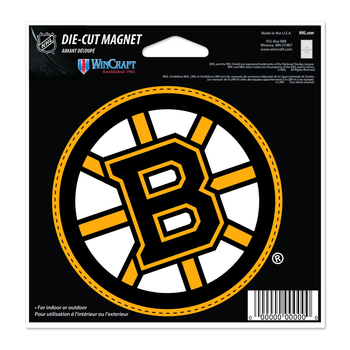 Boston Bruins magnetka Die Cut