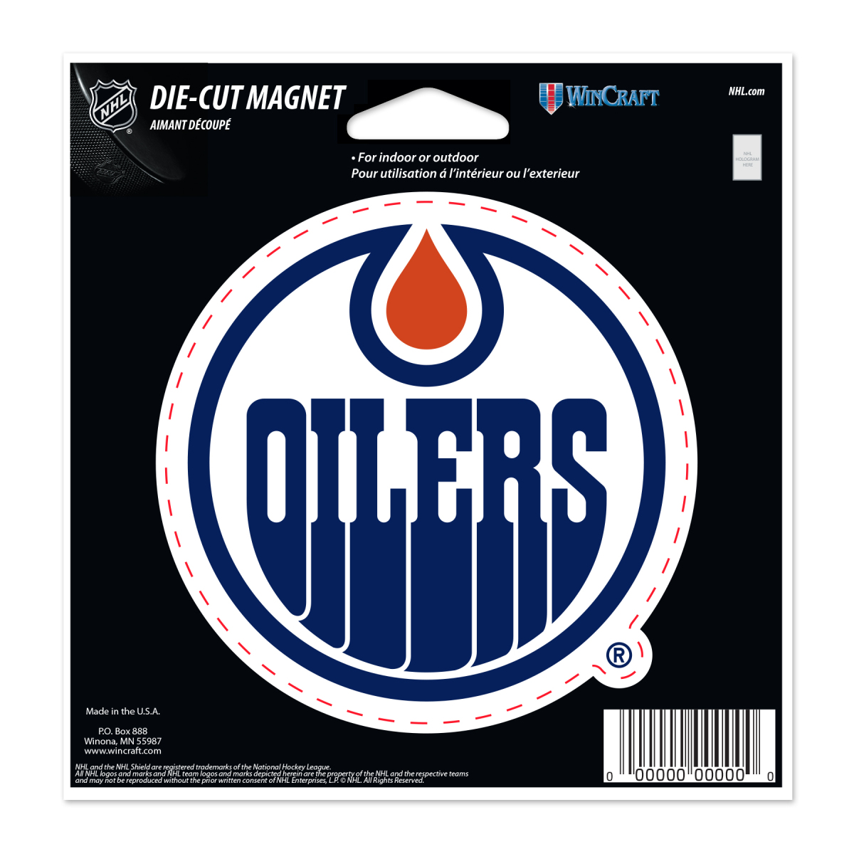 Edmonton Oilers magnetka Die Cut