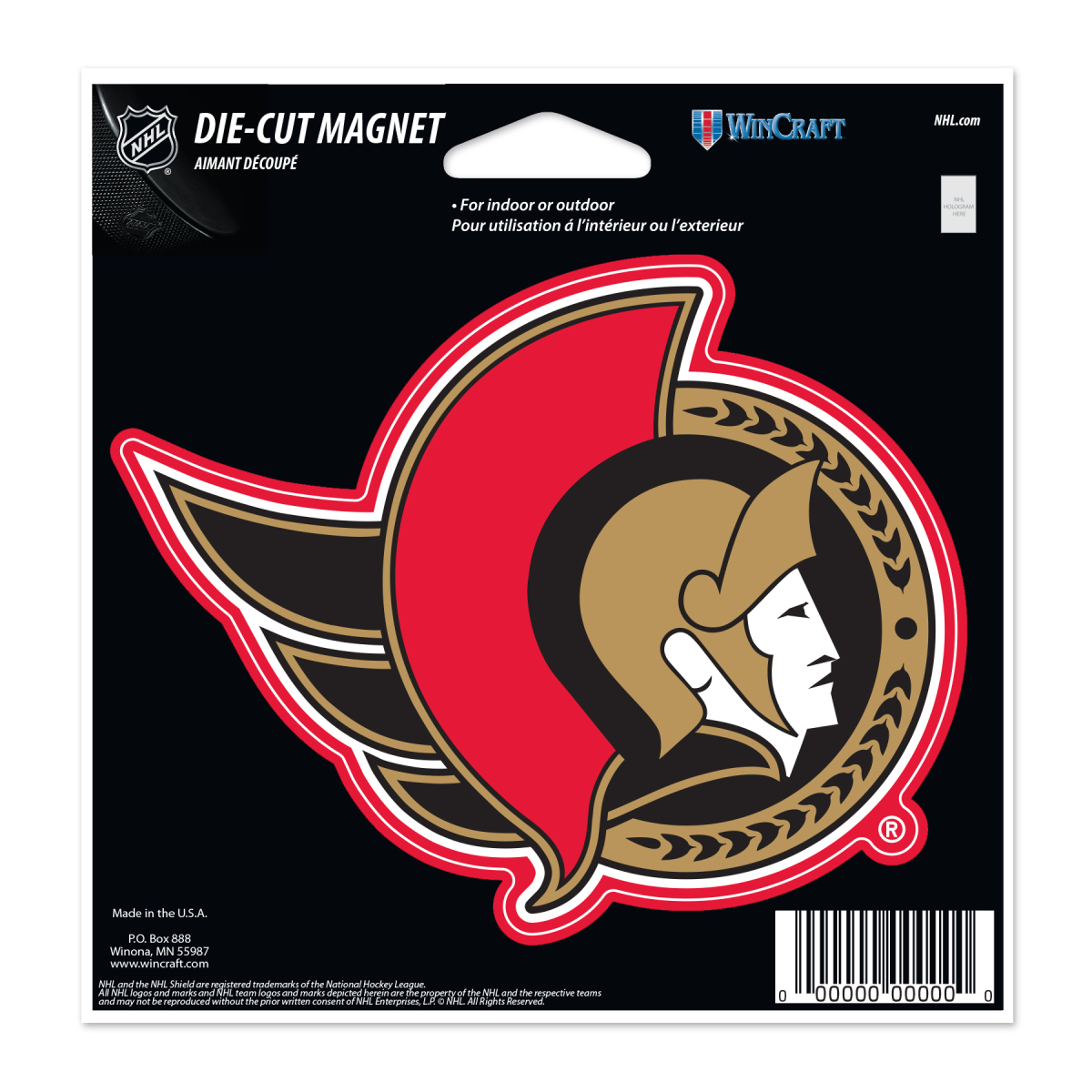 Ottawa Senators magnetka Die Cut