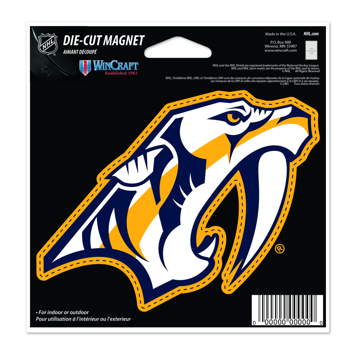 Nashville Predators magnetka Die Cut