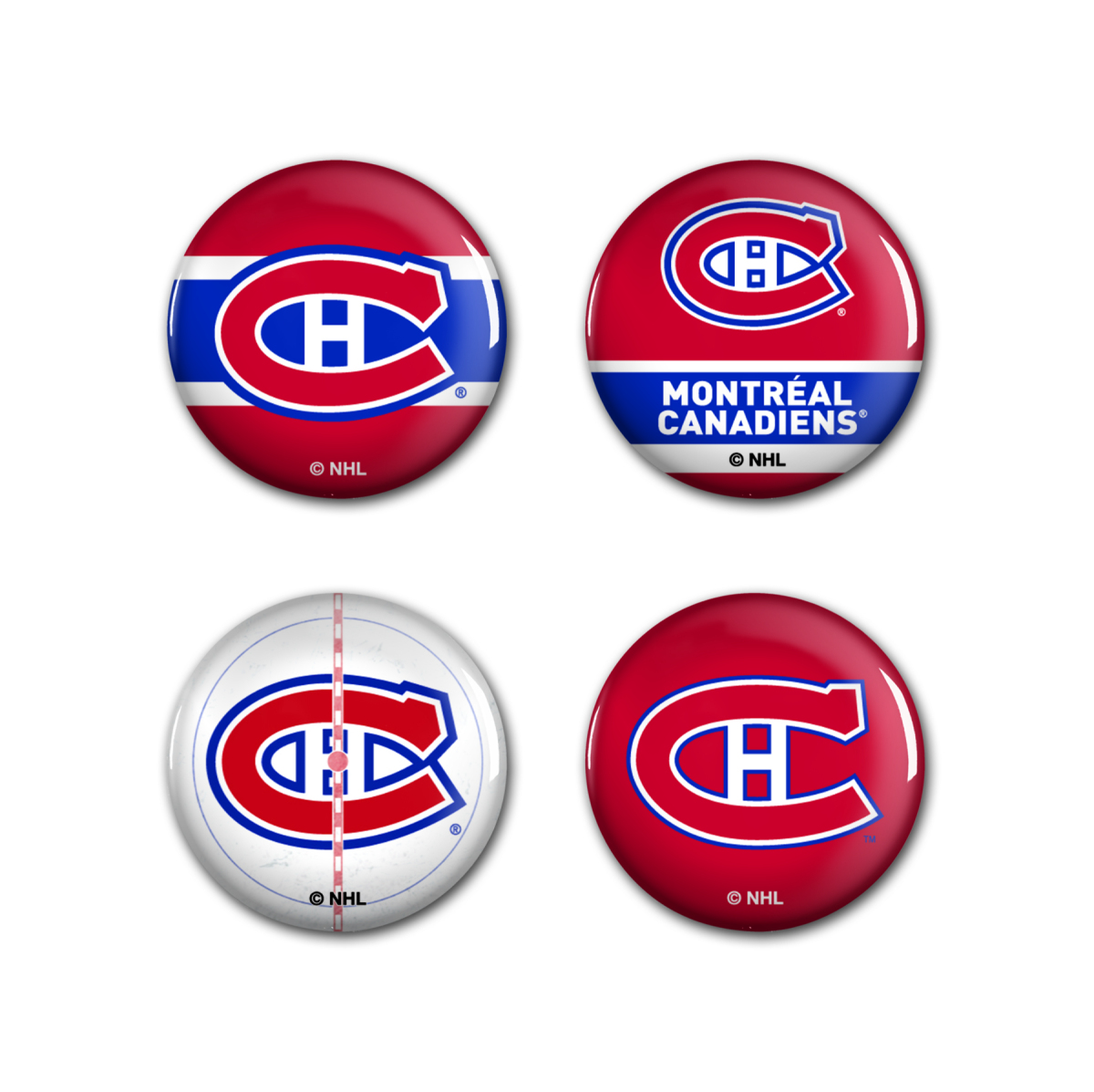 Montreal Canadiens placka Button 4 Pack